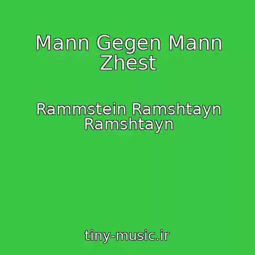 کاور آهنگ Mann Gegen Mann Zhest از Rammstein Ramshtayn Ramshtayn
