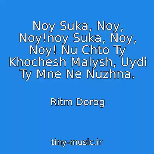کاور آهنگ Noy Suka, Noy, Noy!noy Suka, Noy, Noy! Nu Chto Ty Khochesh Malysh, Uydi Ty Mne Ne Nuzhna. از Ritm Dorog