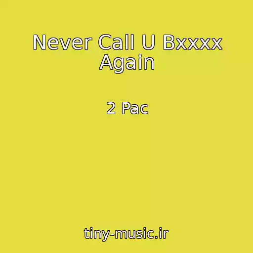 کاور آهنگ Never Call U Bxxxx Again از 2 Pac