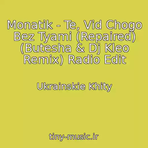 کاور آهنگ Monatik - Te, Vіd Chogo Bez Tyami (Repaired) (Butesha & Dj Kleo Remix) Radio Edit از Ukrainskie Khity