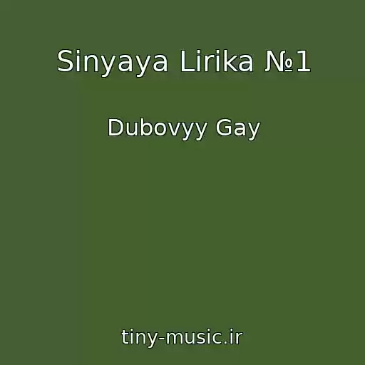 کاور آهنگ Sinyaya Lirika №1 از Dubovyy Gay