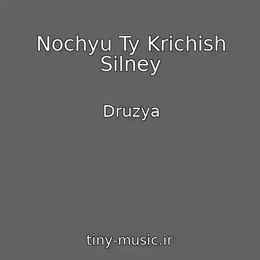 کاور آهنگ Nochyu Ty Krichish Silney از Druzya