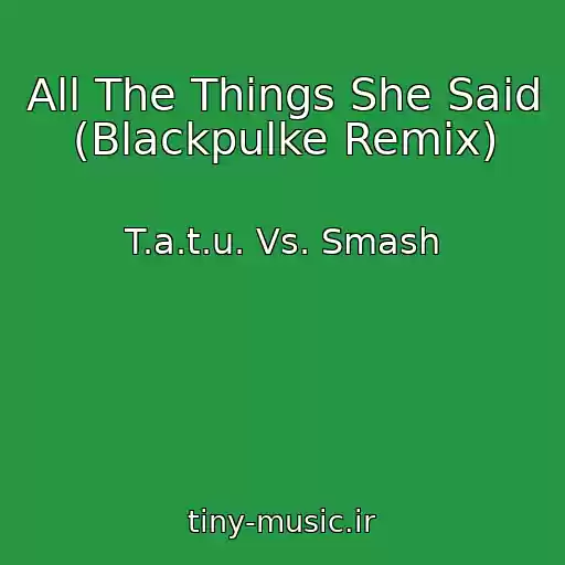 کاور آهنگ All The Things She Said (Blackpulke Remix) از T.a.t.u. Vs. Smash