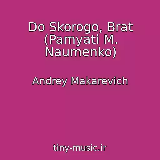 کاور آهنگ Do Skorogo, Brat (Pamyati M. Naumenko) از Andrey Makarevich
