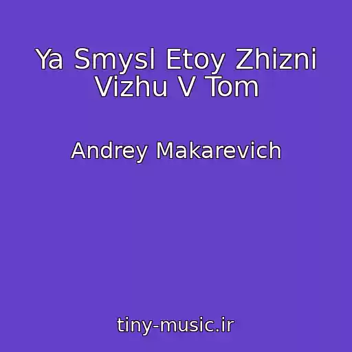 کاور آهنگ Ya Smysl Etoy Zhizni Vizhu V Tom از Andrey Makarevich