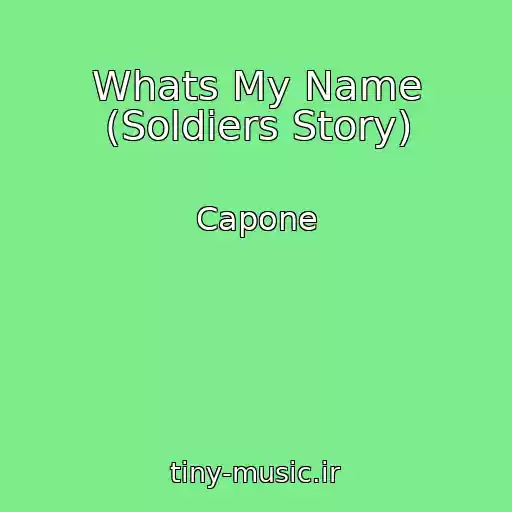 کاور آهنگ Whats My Name (Soldiers Story) از Capone