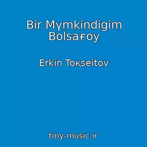 کاور آهنگ Bіr Mүmkіndіgіm Bolsaғoy از Erkіn Toқseitov