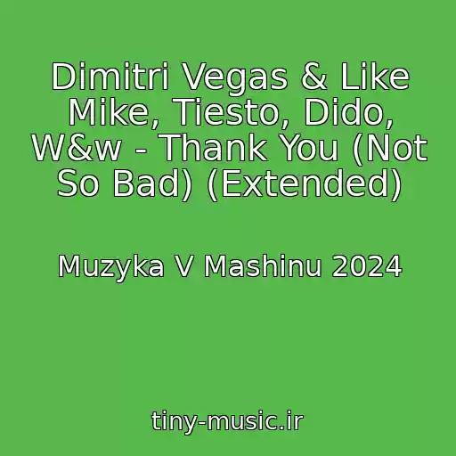 کاور آهنگ Dimitri Vegas & Like Mike, Tiesto, Dido, W&w - Thank You (Not So Bad) (Extended) از Muzyka V Mashinu 2024