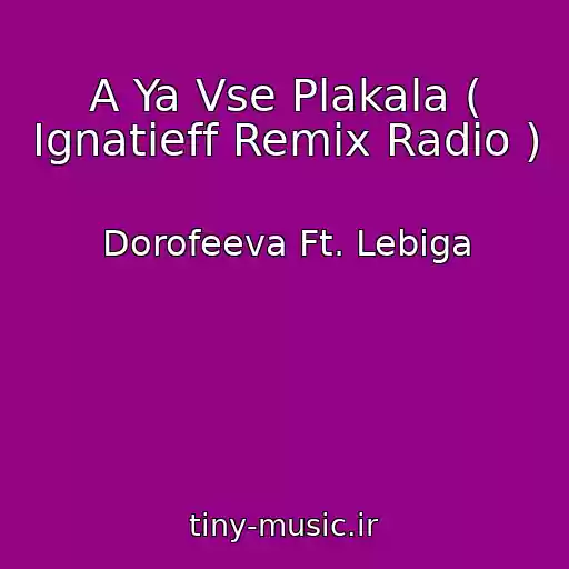 کاور آهنگ A Ya Vse Plakala ( Ignatieff Remix Radio ) از Dorofeeva Ft. Lebiga