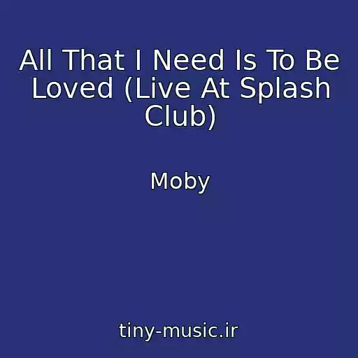 کاور آهنگ All That I Need Is To Be Loved (Live At Splash Club) از Moby