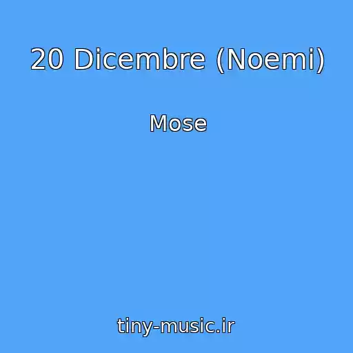 کاور آهنگ 20 Dicembre (Noemi) از Mose