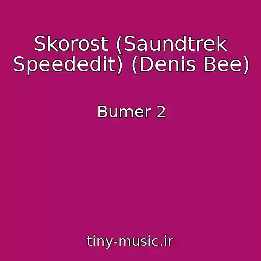 کاور آهنگ Skorost (Saundtrek Speededit) (Denis Bee) از Bumer 2