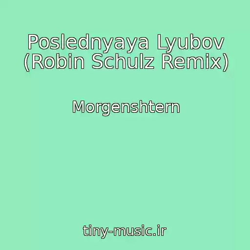 کاور آهنگ Poslednyaya Lyubov (Robin Schulz Remix) از Morgenshtern