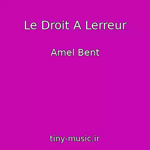 کاور آهنگ Le Droit A Lerreur از Amel Bent