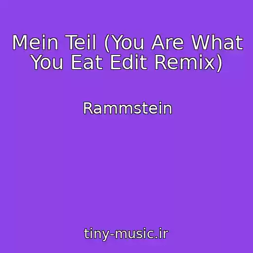 کاور آهنگ Mein Teil (You Are What You Eat Edit Remix) از Rammstein