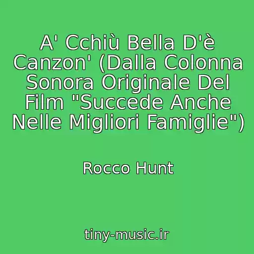 کاور آهنگ A' Cchiù Bella D'è Canzon' (Dalla Colonna Sonora Originale Del Film "Succede Anche Nelle Migliori Famiglie") از Rocco Hunt
