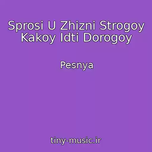 کاور آهنگ Sprosi U Zhizni Strogoy Kakoy Idti Dorogoy از Pesnya