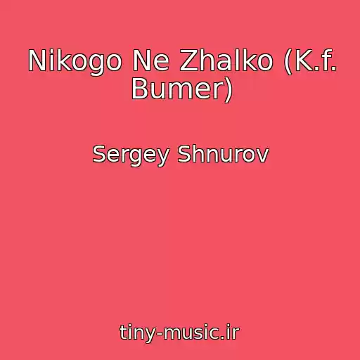 کاور آهنگ Nikogo Ne Zhalko (K.f. Bumer) از Sergey Shnurov
