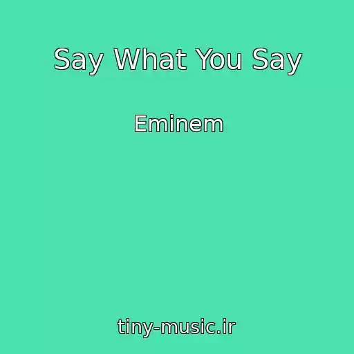 کاور آهنگ Say What You Say از Eminem