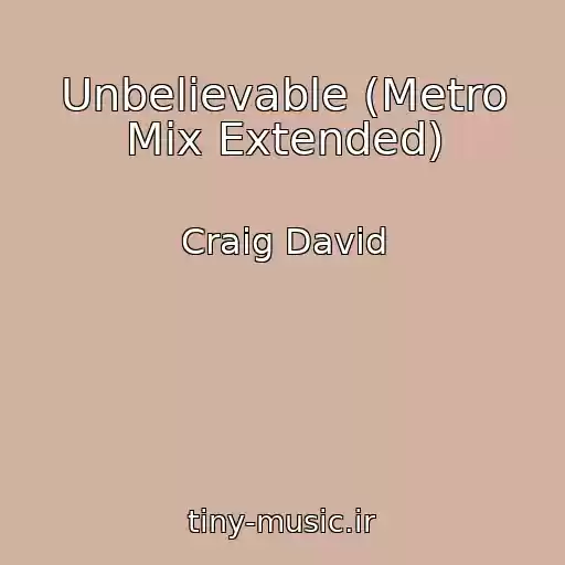 کاور آهنگ Unbelievable (Metro Mix Extended) از Craig David