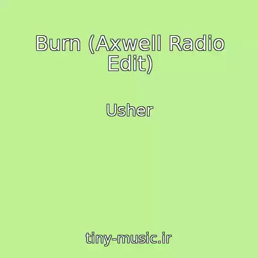 کاور آهنگ Burn (Axwell Radio Edit) از Usher