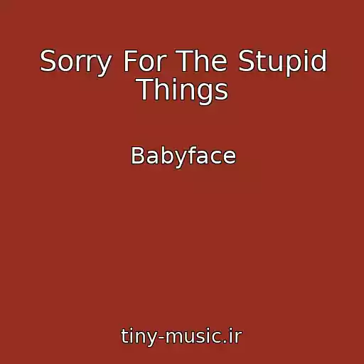 کاور آهنگ Sorry For The Stupid Things از Babyface