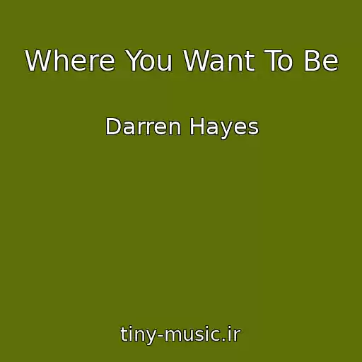 کاور آهنگ Where You Want To Be از Darren Hayes