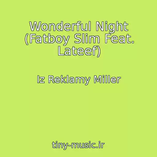 کاور آهنگ Wonderful Night (Fatboy Slim Feat. Lateef) از Iz Reklamy Miller