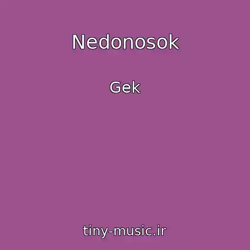 کاور آهنگ Nedonosok از Gek
