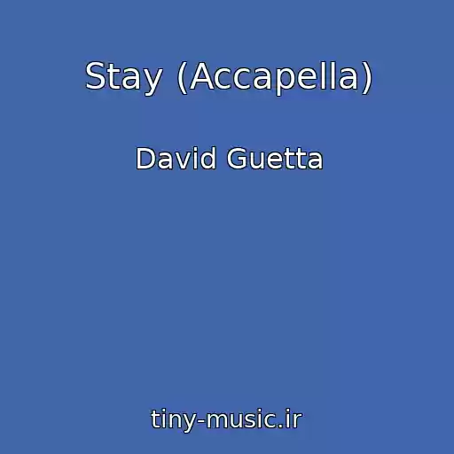 کاور آهنگ Stay (Accapella) از David Guetta