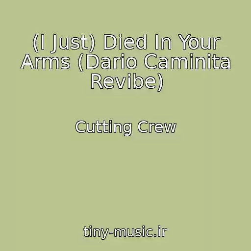 کاور آهنگ (I Just) Died In Your Arms (Dario Caminita Revibe) از Cutting Crew