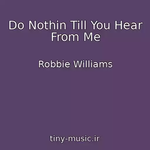 کاور آهنگ Do Nothin Till You Hear From Me از Robbie Williams