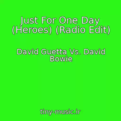 کاور آهنگ Just For One Day (Heroes) (Radio Edit) از David Guetta Vs. David Bowie