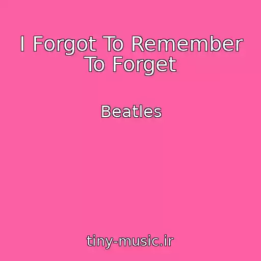 کاور آهنگ I Forgot To Remember To Forget از Beatles