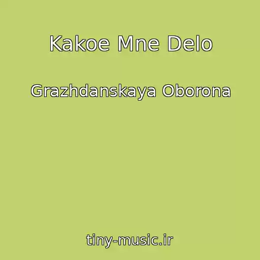 کاور آهنگ Kakoe Mne Delo از Grazhdanskaya Oborona