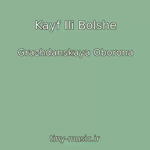 کاور آهنگ Kayf Ili Bolshe از Grazhdanskaya Oborona