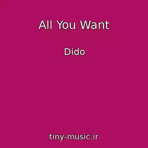 کاور آهنگ All You Want از Dido
