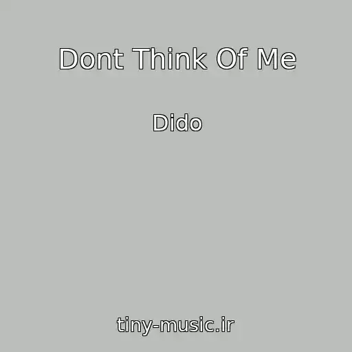 کاور آهنگ Dont Think Of Me از Dido