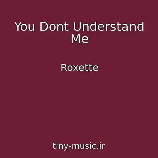 کاور آهنگ You Dont Understand Me از Roxette