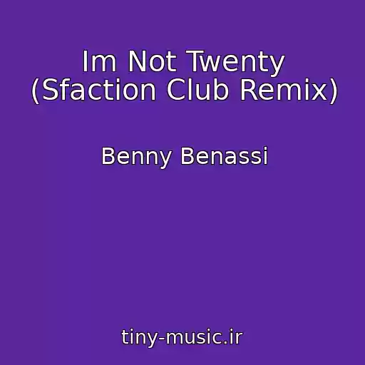 کاور آهنگ Im Not Twenty (Sfaction Club Remix) از Benny Benassi