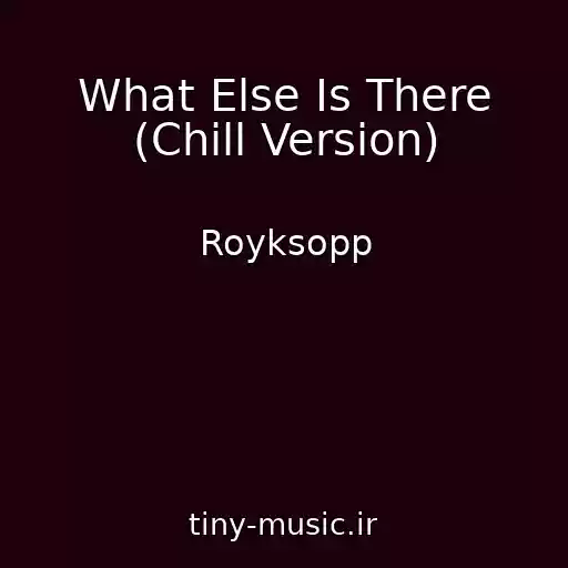 کاور آهنگ What Else Is There (Chill Version) از Royksopp
