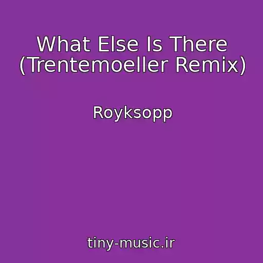 کاور آهنگ What Else Is There (Trentemoeller Remix) از Royksopp