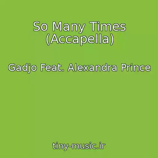 کاور آهنگ So Many Times (Accapella) از Gadjo Feat. Alexandra Prince