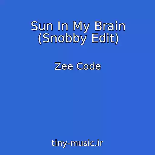 کاور آهنگ Sun In My Brain (Snobby Edit) از Zee Code