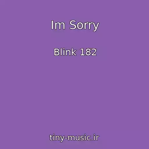 کاور آهنگ Im Sorry از Blink 182