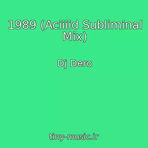 کاور آهنگ 1989 (Aciiiid Subliminal Mix) از Dj Dero