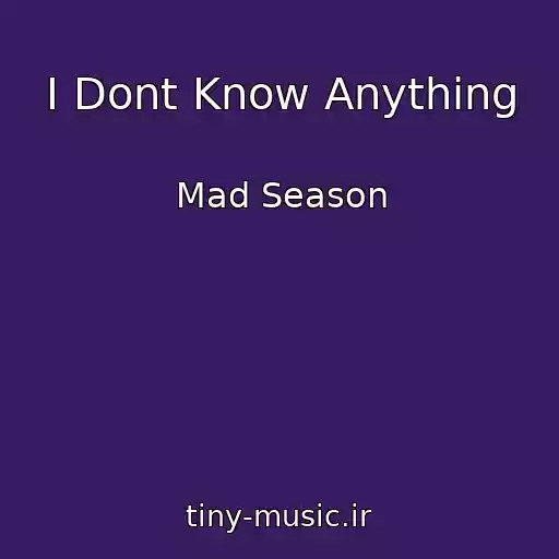 کاور آهنگ I Dont Know Anything از Mad Season