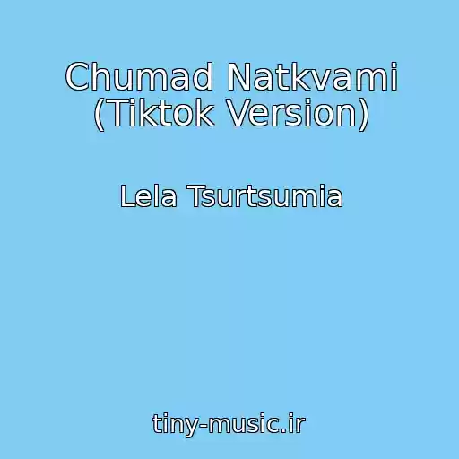 کاور آهنگ Chumad Natkvami (Tiktok Version) از Lela Tsurtsumia