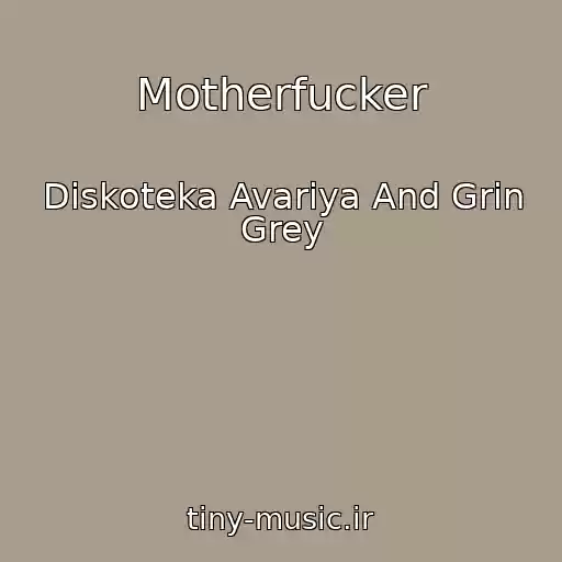 کاور آهنگ Motherfucker از Diskoteka Avariya And Grin Grey