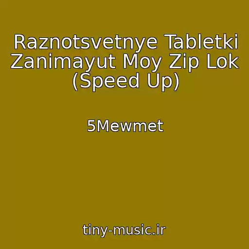 کاور آهنگ Raznotsvetnye Tabletki Zanimayut Moy Zip Lok (Speed Up) از 5Mewmet